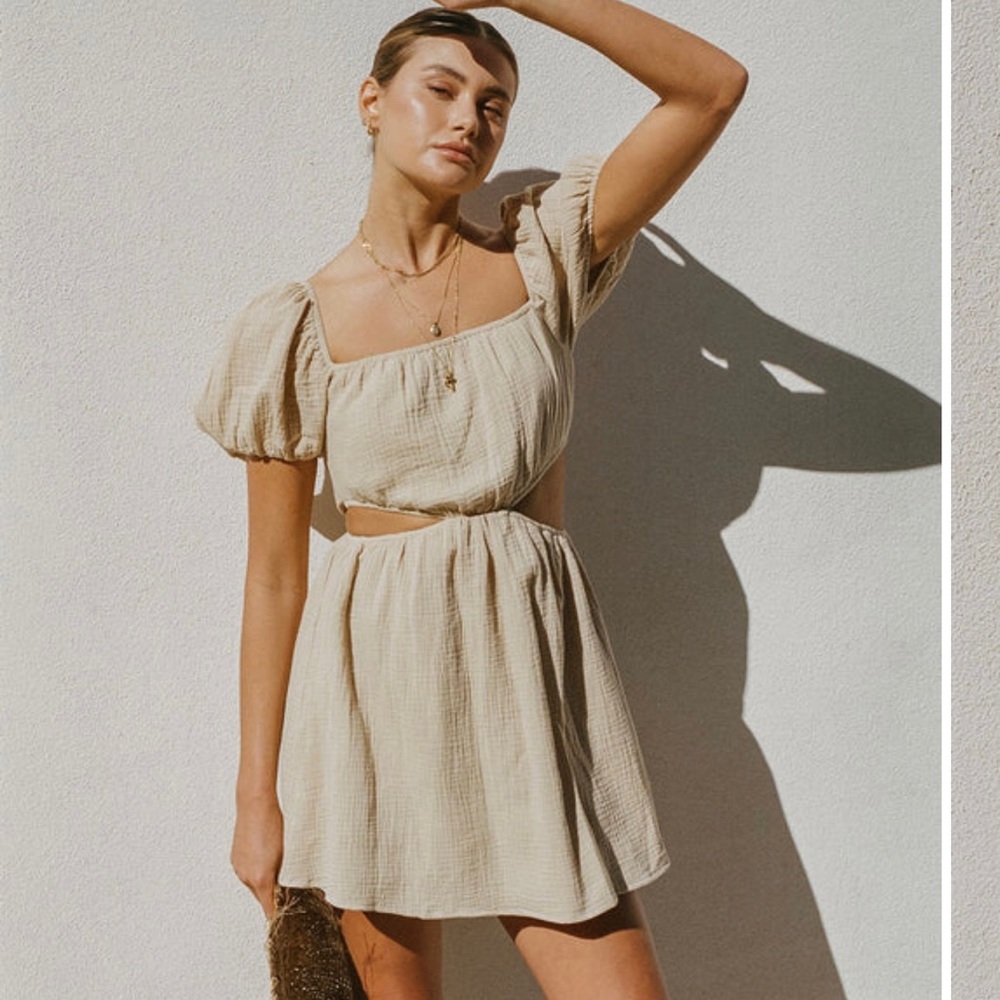 Sabo Skirt Cream Mini Dress
